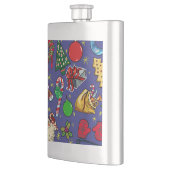 Retro Kerst Kleurrijk Blauw Rood Groen Flacon (Links)