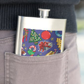 Retro Kerst Kleurrijk Blauw Rood Groen Flacon (Voorbeeld)