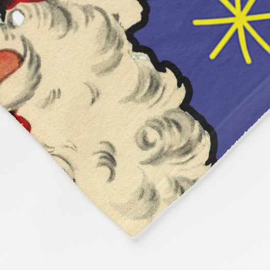 Retro Kerst Kleurrijk Blauw Rood Groen Fleece Deken (Hoek)