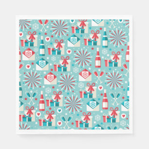 Retro Kerst Lunchen Papieren Servetten
