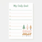 retro kerst mijn dagelijkse doelen planner gevoerd post-it® notes (Voorkant)