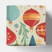 Retro kerst ornament bedankdoosjes (Bovenkant)