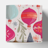 Retro kerst ornament bedankdoosjes (Bovenkant)