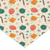 Retro Kerst Ornament en Cadeaupatroon Korte Tafelloper