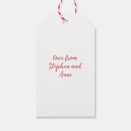 Retro Kerst Ornament Patroon Cadeaulabel (Achterkant)