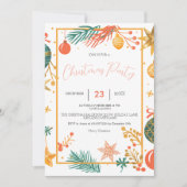 Retro Kerst Ornamenten Bedrijf Kerst Save The Date (Voorkant)