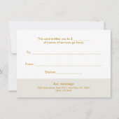 Retro Kerst Ornamenten Cadeaubon (Achterkant)