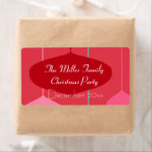 Retro Kerst Ornamenten Waterfles Labels (Insitu)