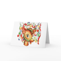 Retro Kerst Rendier Confetti