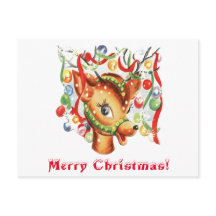 Retro Kerst Rendier Confetti