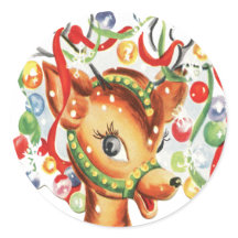 Retro Kerst Rendier Confetti