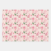 Retro Kerst Set van 3 Inpakpapier Vel (Voorkant)