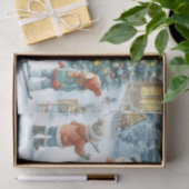 Retro kerst sneeuwpop en Kinder Tissuepapier (Geschenk)