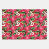 Retro Kerst Stille Nacht Inpakpapier Vel (Voorkant 2)