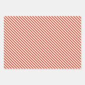 Retro Kerst Stippen en Strepen Olijf Groen & Rood Inpakpapier Vel (Voorkant 3)