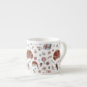 Retro Kerst Sweater Patroon Espresso Kop (Voorkant rechts)