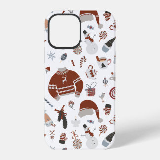 Retro Kerst Sweater Patroon iPhone 12 Pro Hoesje