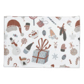 Retro Kerst Sweater Patroon Kussensloop (Achterkant)