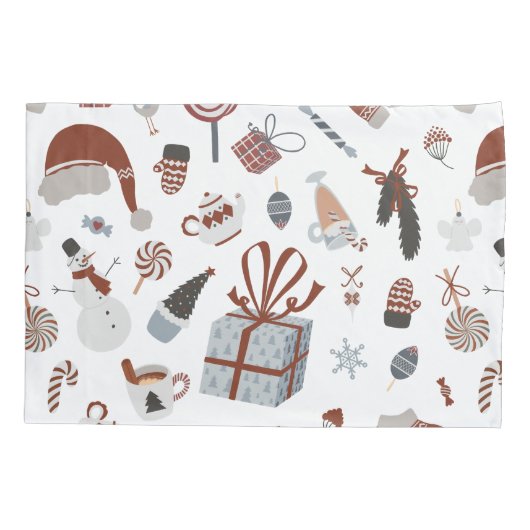 Retro Kerst Sweater Patroon Kussensloop (Achterkant)