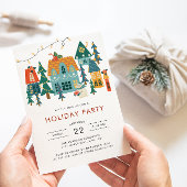 Retro Kerst Vakantie Party uitnodiging