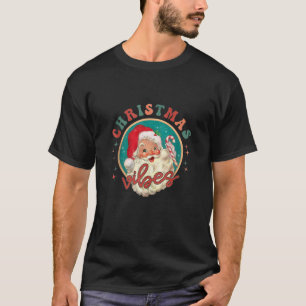 Retro Kerst Vibes Sinterklaas Vrolijk Kerstfeest T-shirt