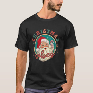 Retro Kerst Vibes Sinterklaas Vrolijk Kerstfeest T-shirt
