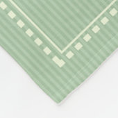 Retro Kerst Vos Pastel Groen & Beige 2 Fleece Deken (Hoek)