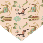 Retro kerstAfbeeldingen Korte Tafelloper (Hoek)