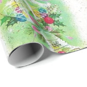 Retro-kerstballetspatroon Cadeaupapier (Rol Hoek)