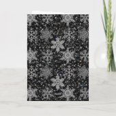 Retro Kerstbeer maanlandschap Kaart (Achterkant)