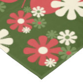 Retro kerstbloemen 60s Floral Pattern 70s Tafelkleed (Gekanteld)