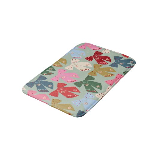 Retro Kerstbogen Coquette Badmat (Gekanteld)