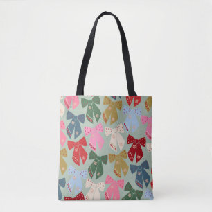 Retro Kerstbogen Coquette Draagtas