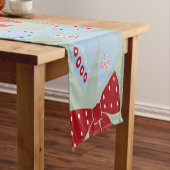 Retro Kerstbogen Coquette Korte Tafelloper (Voorbeeld)