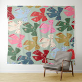 Retro Kerstbogen Coquette Wandkleed (In Situ (horizontaal))