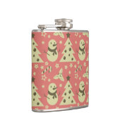 Retro Kerstbomen holly bessen ster snoep Heupfles (Rechts)