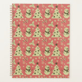 Retro Kerstbomen holly bessen ster snoep Planner (Voorkant)