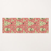 Retro Kerstbomen holly bessen ster snoep Yogamat (Voorkant (horizontaal))
