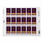 Retro Kerstbomen Vakantie Adreslabel Etiket (Full Sheet)