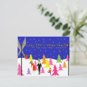 Retro kerstboom Boerderij Briefkaart (Staand voorkant)