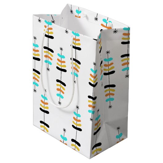 Retro kerstboom - cadeautas (Achterkant Gekanteld)