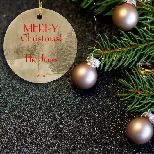 Retro-kerstboom Keramisch Ornament