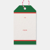 Retro Kerstboom Op Maat Cadeaulabel (Achterkant)