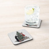 Retro kerstboom van 1940 onderzetter (Rechterzijde)