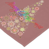 Retro-kerstboomtabeluitvoerder Korte Tafelloper (Hoek)