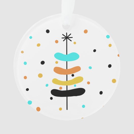 Retro kerstboomversiering ornament (voorkant)
