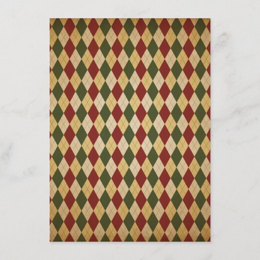 Retro  kerstbruiloft menu (Achterkant)