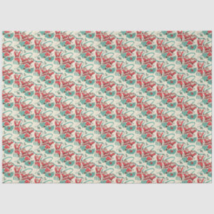 Retro  kerstcadeaupapier tissuepapier