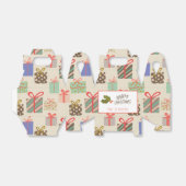  Retro Kerstcadeaus Bedankdoosjes (Uitgevouwen)