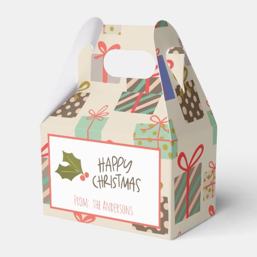  Retro Kerstcadeaus Bedankdoosjes (Voorkant Zijde)